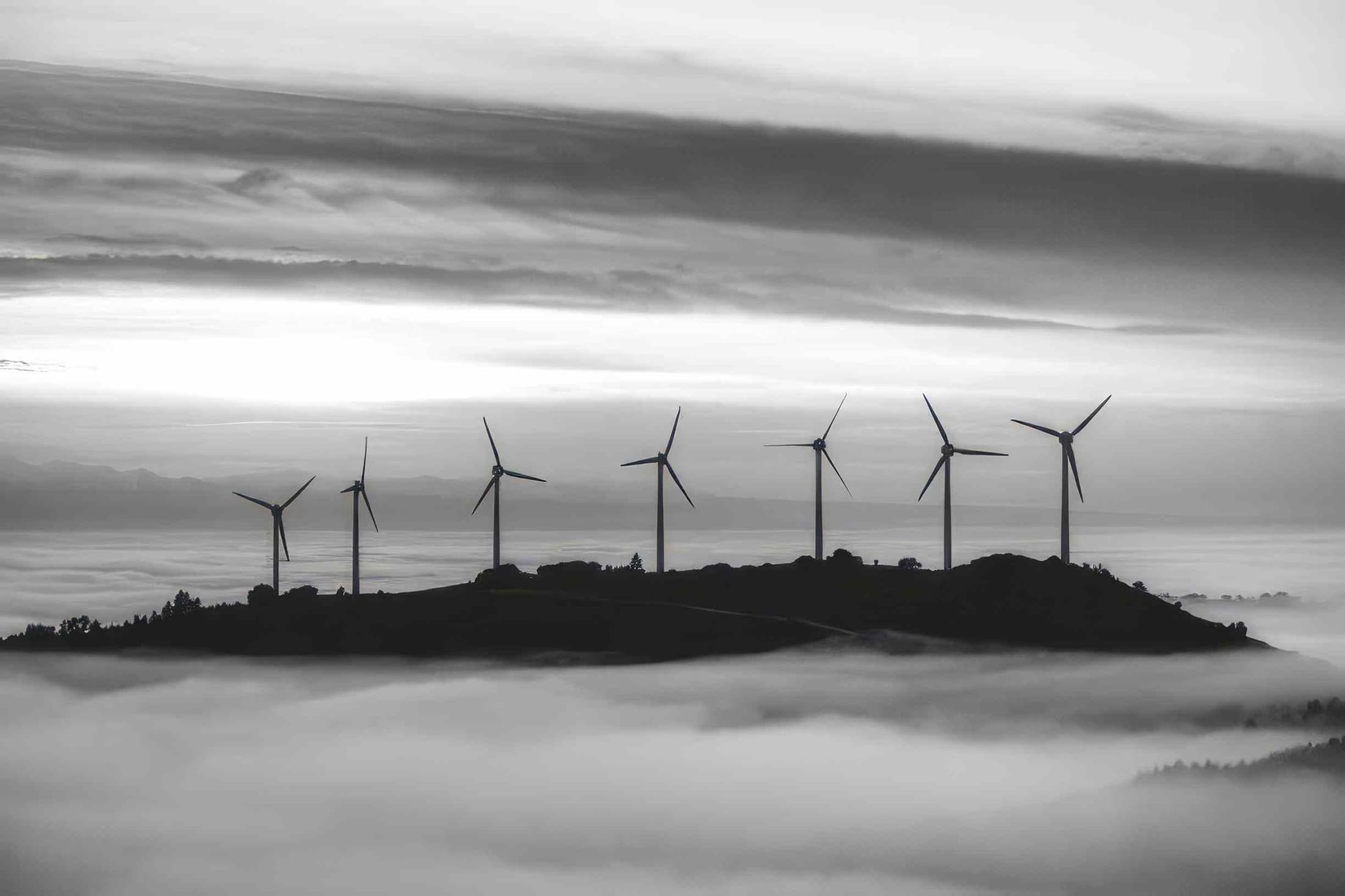 Wind turbines background